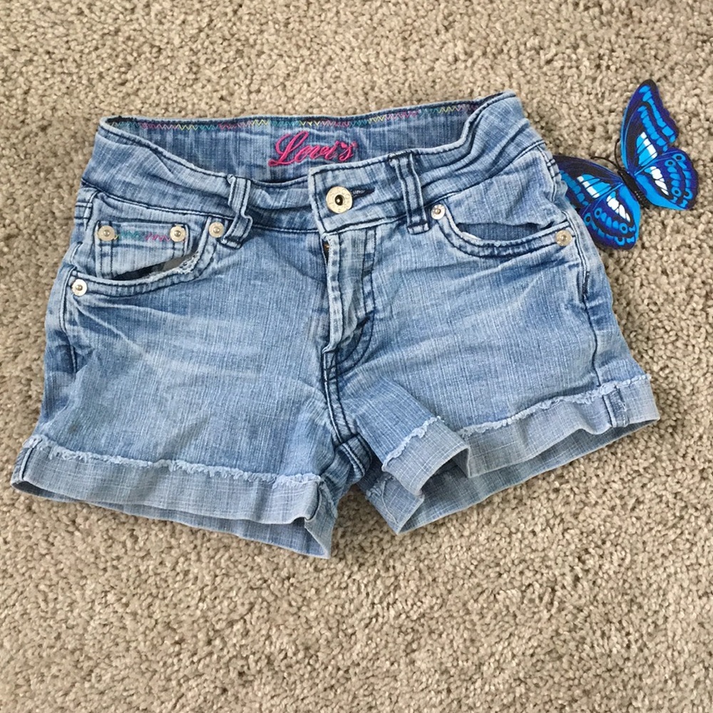 A Girl jean shorts